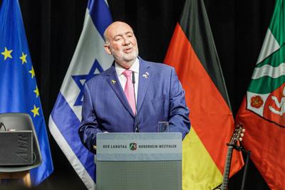 60 Jahre deutsch-israelische Beziehung: Feierstunde im Landtag-stock-foto