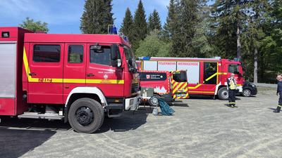 Waldbrand Kleiner Winterberg-stock-foto