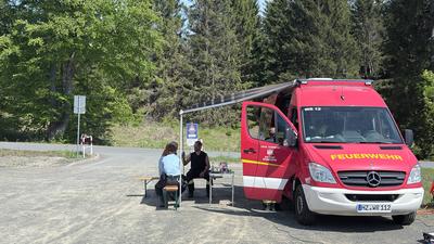 Waldbrand Kleiner Winterberg-stock-foto