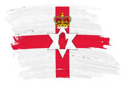 Nordirland Flagge Farbe spritzen Pinselstrich-stock-photo