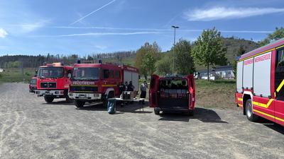 Waldbrand Kleiner Winterberg-stock-foto