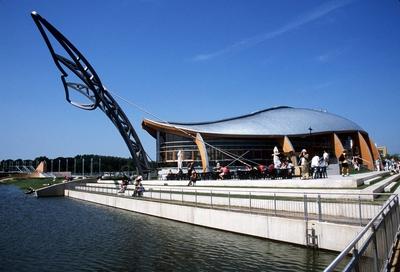  Pavillon der Hoffnung - des CVJM, der Evangelischen Allianz und World Vision auf der EXPO 2000 in Hannover-stock-foto