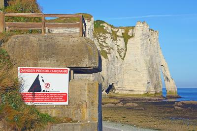 Etretat, Normandy, german burker of the time of war Etretat, german bunker on the seaside Copyright: xZoonar.com/Ignacyx-stock-foto