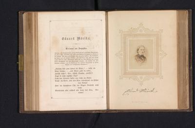 RECORD DATE NOT STATED  Portrait van Eduard M?rike, G.F. Krauss, c. 1854 - in or before 1864 photograph Germany photogra-stock-foto