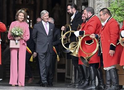 Royal Visit To The Province Of Luxembourg-stock-foto