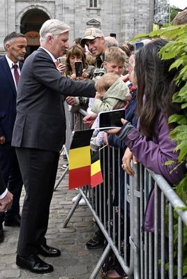 Royal Visit To The Province Of Luxembourg-stock-foto