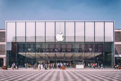 Architektur von Norman Foster Apple Store West Lake Shop PUBLICATIONxNOTxINxCHN 788402699637751808-stock-foto