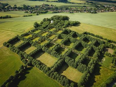 Herrnhut Gottesacker. Herrnhut ist eine Landstadt im s?chsischen Landkreis G?rlitz in der Oberlausitz. Zentral zwischen-stock-foto