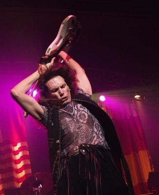 ATLANTA GA JULY 19 Guitarist Steve Vai performs during the G3 Tour at The Tabernacle in Atlanta-stock-photo