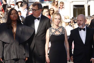 Guslagie Malanda, Dominik Moll, Léa Drucker, Gilles Marchand-stock-foto