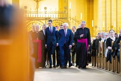 Festakt ?1250 Jahre Westfalen? mit Hendrik W?st und Frank-Walter Steinmeier in Paderborn-stock-foto