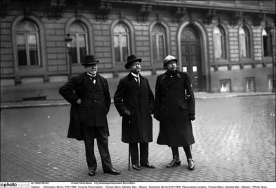 Allemagne, Berlin, 01/01/1900 Congrès Paneuropéen : Thomas Mann, Adolphe Max , Masson Duitsland, Berlijn,01/01/1900 Pane-stock-photo