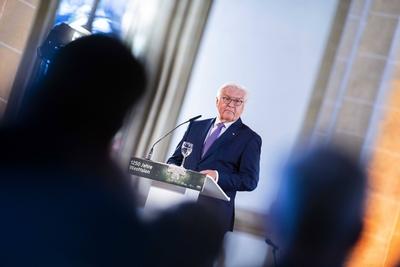 Festakt ?1250 Jahre Westfalen? mit Hendrik W?st und Frank-Walter Steinmeier in Paderborn-stock-foto