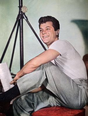 Photograph of Tony Curtis (1925-2010) an American film actor during the 1950s and 1960s, and father of actress Jamie Lee-stock-foto