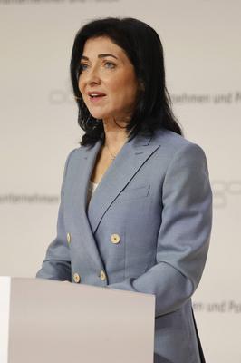 Katherina Reiche beim Tag des Familienunternehmens 2025-stock-foto