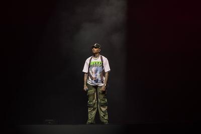 CHRIS BROWN - Under The Influence Tour - live in der Olympiahalle, M?nchen 4.03.2023 *** CHRIS BROWN Under The Influence-stock-foto