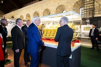 Festakt ?1250 Jahre Westfalen? mit Hendrik W?st und Frank-Walter Steinmeier in Paderborn-stock-foto