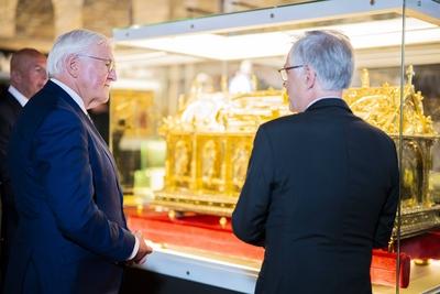 Festakt ?1250 Jahre Westfalen? mit Hendrik W?st und Frank-Walter Steinmeier in Paderborn-stock-foto