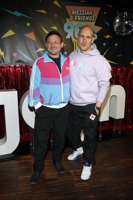 Fl?orian Lukas und Oli P. ( Oli Petszokat) beim Photocall zur Premiere der ersten Staffel der JOYN Serie Messiah Superst-stock-foto