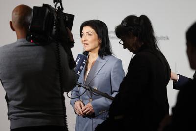 Katherina Reiche beim Tag des Familienunternehmens 2025-stock-foto