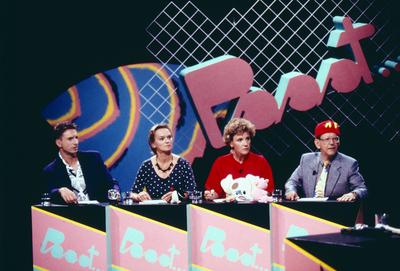 PSST Psst, WDR Spielshow und Comedy, Deutschland, 1990, das Rateteam soll die Geheimnisse eines Kandidaten raten: Ingolf-stock-foto