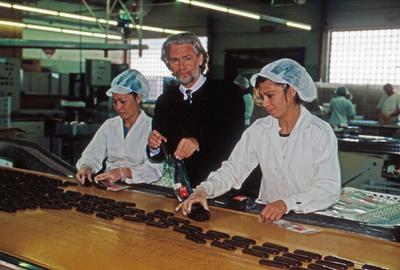 Hermann B?hlbecker Hermann B?hlbecker, Alleingesellschafter der Aachener Printen- und Schokoladenfabrik Henry Lambertz G-stock-foto