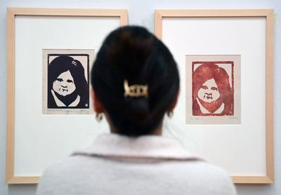 Von Holzschnitt und Pinsel zu Computer und Videokunst in den Chemnitzer Kustsammlungen Kunstsammlungen Chemnitz ab 17. 1-stock-foto