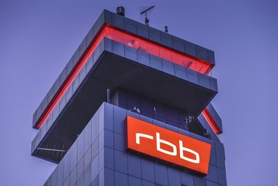 RBB, Rundfunk Berlin Brandenburg, Masurenallee, Charlottenburg, Berlin, Deutschland *** RBB, Rundfunk Berlin Brandenbur-stock-foto