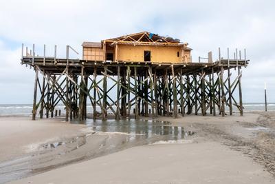 Abriss der Strandbar 54? Nord-stock-photo