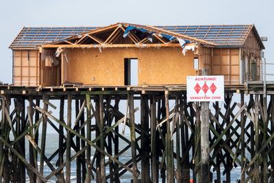 Abriss der Strandbar 54? Nord-stock-photo