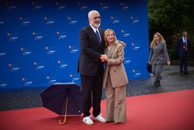 President of Ukraine Volodymyr Zelenskyy Participates in the 6th European Political Community summit-stock-photo