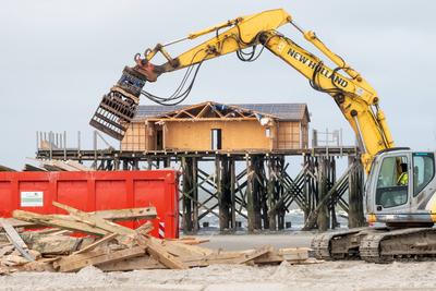 Abriss der Strandbar 54? Nord-stock-photo