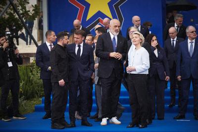 President of Ukraine Volodymyr Zelenskyy Participates in the 6th European Political Community summit-stock-photo
