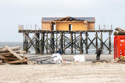 Abriss der Strandbar 54? Nord-stock-photo