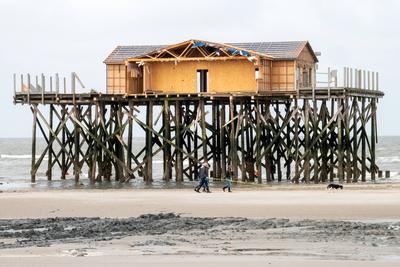 Abriss der Strandbar 54? Nord-stock-photo