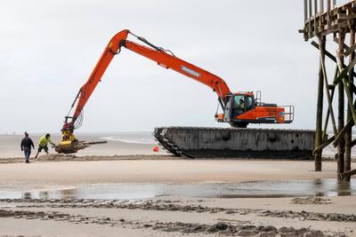 Abriss der Strandbar 54? Nord-stock-photo