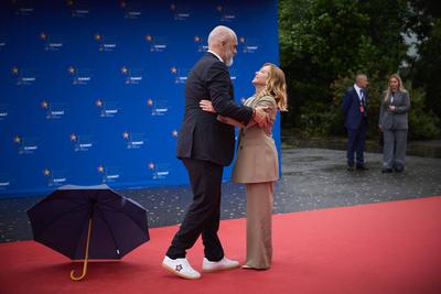 President of Ukraine Volodymyr Zelenskyy Participates in the 6th European Political Community summit-stock-photo