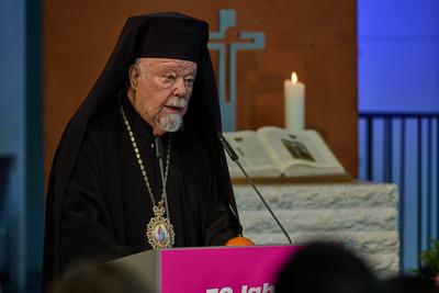Kirchen feiern 50 Jahre Interkulturelle Woche-stock-foto