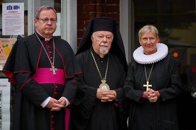 Kirchen feiern 50 Jahre Interkulturelle Woche-stock-foto