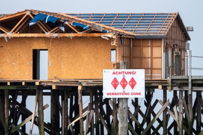 Abriss der Strandbar 54? Nord-stock-photo