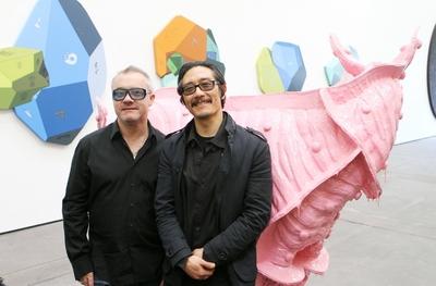 77/ Kultur: Damien Hirst & Michael Joo, Have You Ever Really Looked at the Sun? , in der Berliner Galerie Haunch of Veni-stock-photo