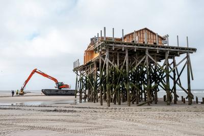Abriss der Strandbar 54? Nord-stock-photo