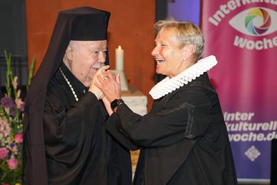 Festakt und Gottesdienst 50 Jahre Interkulturelle Woche-stock-foto