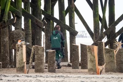 Abriss der Strandbar 54? Nord-stock-photo