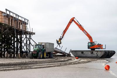 Abriss der Strandbar 54? Nord-stock-photo
