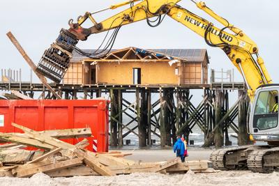 Abriss der Strandbar 54? Nord-stock-photo