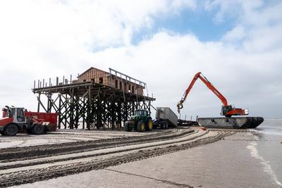 Abriss der Strandbar 54? Nord-stock-photo