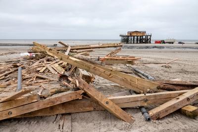 Abriss der Strandbar 54? Nord-stock-photo