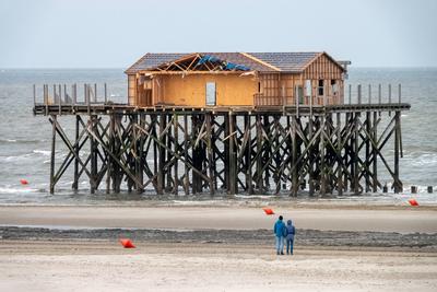 Abriss der Strandbar 54? Nord-stock-photo