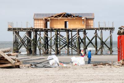 Abriss der Strandbar 54? Nord-stock-photo